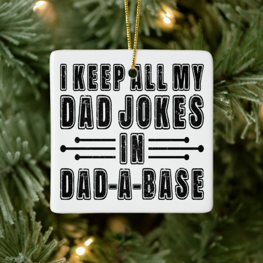 Grappige Vadergrappen In Een Vaderdatabase Vaderda Keramisch Ornament (Boom)