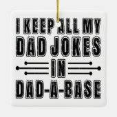 Grappige Vadergrappen In Een Vaderdatabase Vaderda Keramisch Ornament (Achterkant)