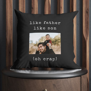 Grappige vaders dag als vader als zoon foto kussen