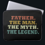 Grappige vaders dag cadeau laptop sleeve<br><div class="desc">Dit originele flitsmodel van vaders dag met geweldige typografie letterschrift is een geweldige verjaardag en het cadeauidee van vaders dag voor iedereen gewaardeerde, speciale, moedige, wonderbaarlijke, en één-van-een-soort vaders, echtgenoten en vaders! Het beste wonderbaarlijke en grappige cadeau voor je geweldige vader. Dit ontwerp past ook op tijd voor een internationale...</div>