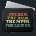 Grappige vaders dag cadeau laptop sleeve<br><div class="desc">Dit originele flitsmodel van vaders dag met geweldige typografie letterschrift is een geweldige verjaardag en het cadeauidee van vaders dag voor iedereen gewaardeerde, speciale, moedige, wonderbaarlijke, en één-van-een-soort vaders, echtgenoten en vaders! Het beste wonderbaarlijke en grappige cadeau voor je geweldige vader. Dit ontwerp past ook op tijd voor een internationale...</div>