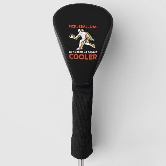 Grappige vaders dag voor mannen pickleball vader golfheadcover (Voorkant)