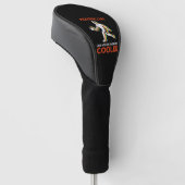 Grappige vaders dag voor mannen pickleball vader golfheadcover (Schuin)