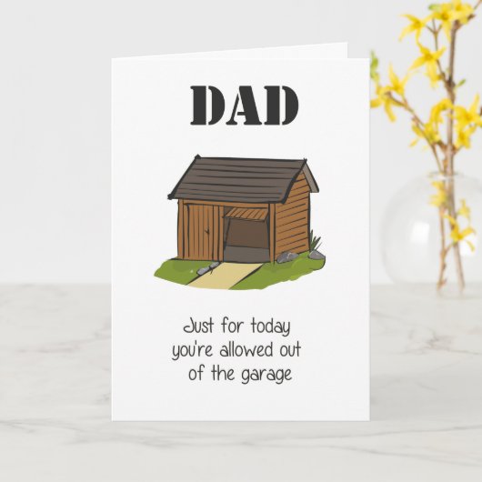 Grappige vaders dagkaart kaart (Gele Bloem)