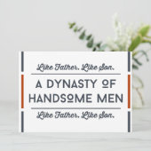 Grappige vaders dagkaarten van zoon bedankkaart (Staand voorkant)