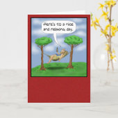 Grappige Vaders Day Cards: Relaxing Day Kaart (Gele Bloem)