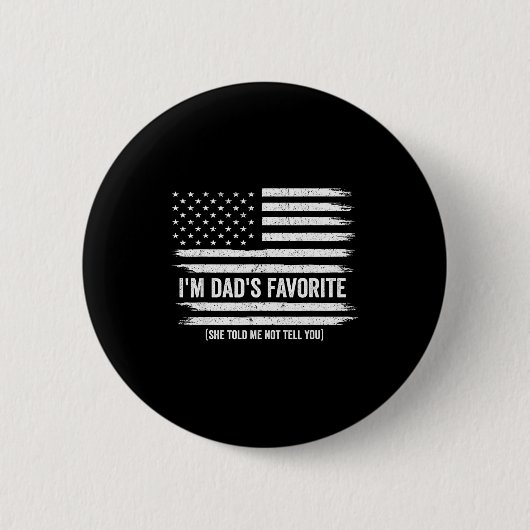 Grappige vaders favoriete kind zoon dochter ik ben ronde button 5,7 cm (Voorkant)
