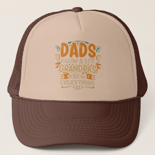 Grappige vaders weten veel, opa's weten alles trucker pet (Voorkant)
