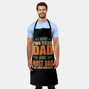 Grappige vadersdag cadeau gastheer papa uitspraken schort