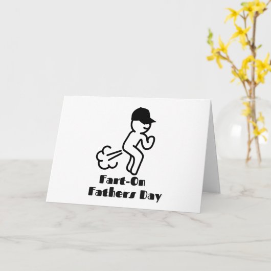 Grappige vadersdag scheetjes kaart (Gele Bloem)