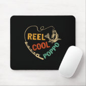 Grappige vadersdag vintage visspoel Cool Poppo Muismat (Met muis)