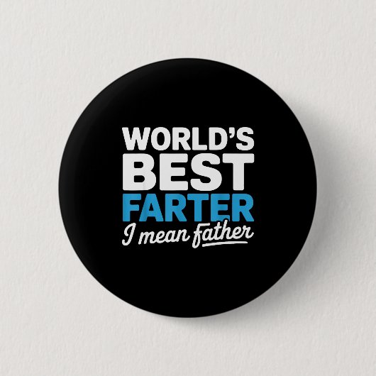Grappige vadersdag woorden farters bedoel vader pa ronde button 5,7 cm (Voorkant)