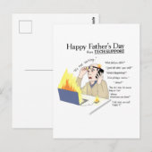 Grappige vadersdagkaart, technische ondersteuning, briefkaart (Voorkant / Achterkant)