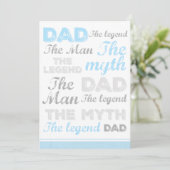 Grappige vadersdagkaarten Citaat Typografie Bedankkaart (Staand voorkant)
