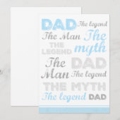 Grappige vadersdagkaarten Citaat Typografie Bedankkaart (Voorkant / Achterkant)