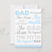 Grappige vadersdagkaarten, De man de mythe Papa Kaart (Voorkant)