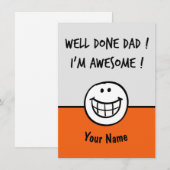 Grappige vadersdagkaarten grapje bedankkaart (Voorkant / Achterkant)