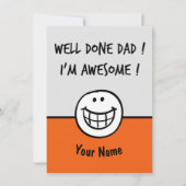 Grappige vadersdagkaarten grapje bedankkaart (Voorkant)