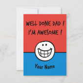 Grappige vadersdagkaarten Koele Humor Kaart (Voorkant)