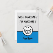 Grappige vadersdagkaarten Koele Humor Kaart (Voorkant / Achterkant in situ)
