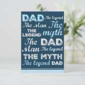 Grappige vadersdagkaarten Typografie Vintage Kaart (Staand voorkant)