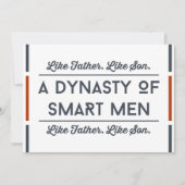 Grappige vadersdagkaarten Typografie Zoon Slimme m Bedankkaart (Voorkant)