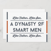 Grappige vadersdagkaarten Typografie Zoon Slimme m Bedankkaart (Voorkant / Achterkant)