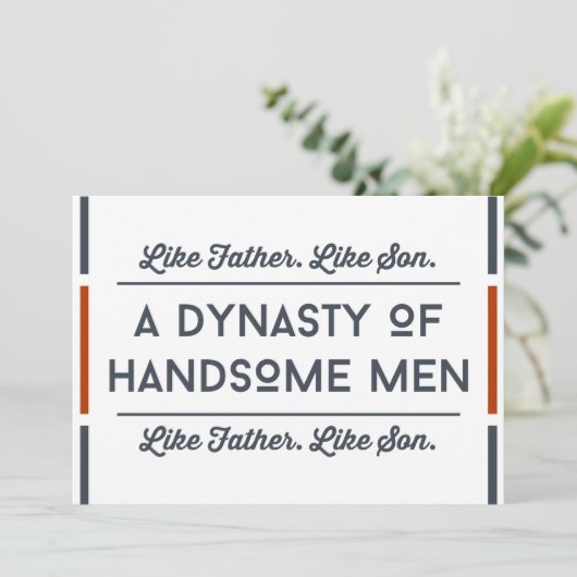 Grappige vadersdagkaarten van zoon bedankkaart (Staand voorkant)