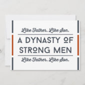 Grappige vadersdagkaarten van zoon Sterke mannen Bedankkaart (Voorkant)