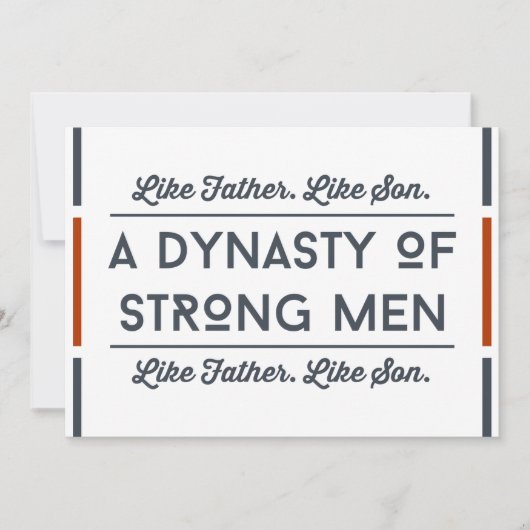 Grappige vadersdagkaarten van zoon Sterke mannen Bedankkaart (Voorkant)