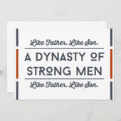 Grappige vadersdagkaarten van zoon Sterke mannen Bedankkaart (Voorkant / Achterkant)