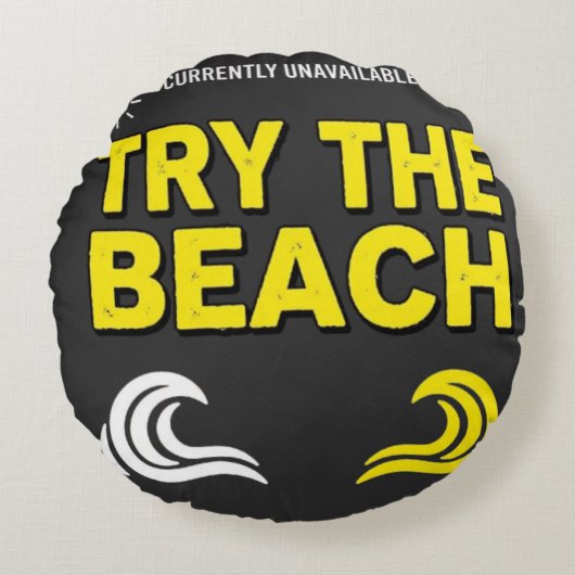 Grappige vakantie aan het strand rond kussen (Voorkant)