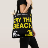 Grappige vakantie aan het strand tote bag (Dichtbij)