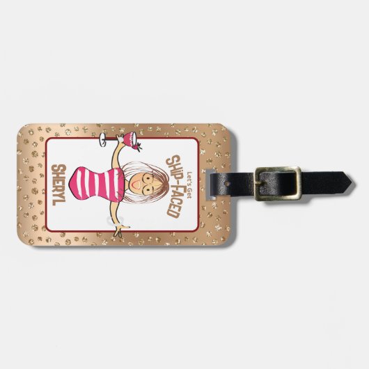 Grappige Vakantie Cruise Meisjes Trip Weekend Spar Bagagelabel (Voorkant horizontaal)