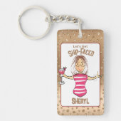 Grappige Vakantie Cruise Meisjes Trip Weekend Spar Sleutelhanger (Voorkant)