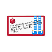 Grappige vakantie elf benen etiket (Voorkant)