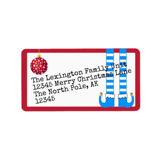 Grappige vakantie elf benen etiket (Voorkant)