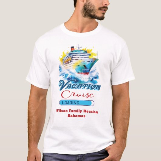 Grappige vakantie familie reünie cruise t-shirt (Voorkant)
