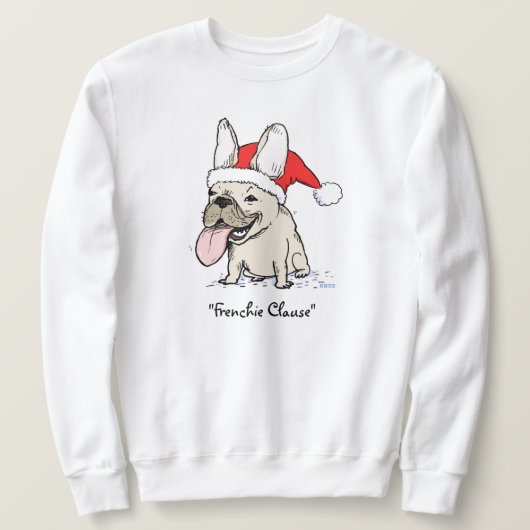 Grappige vakantie Franse Bulldog Frenchie Clause h Trui (Design voorkant)