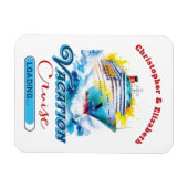 Grappige vakantie het Laden Cruise Monogram Scheep Magneet (Horizontaal)