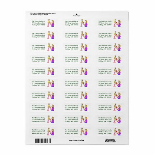 Grappige Vakantie Joke Xmas Envelope Labels (Full Sheet)