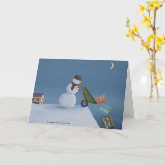 Grappige vakantie Kaart (Gele Bloem)