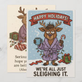 Grappige vakantie Kaart. Feestdagenkaart (Voorkant / Achterkant)