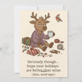 Grappige vakantie Kaart. Feestdagenkaart (Achterkant)