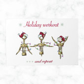 Grappige vakantie kerst workout Kaart