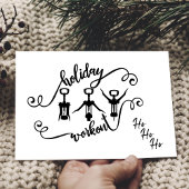 Grappige vakantie kerst workout Kaart