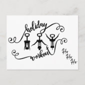 Grappige vakantie kerst workout Kaart (Voorkant)