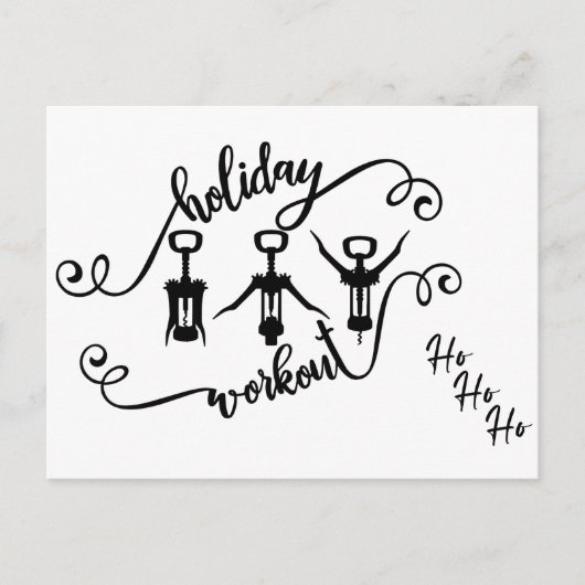 Grappige vakantie kerst workout Kaart (Voorkant)