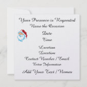 Grappige vakantie - Kerstmis DROP IN uitnodiging (Achterkant)