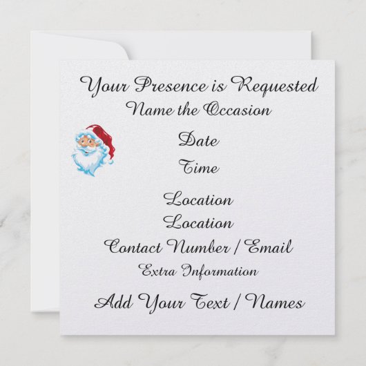 Grappige vakantie - Kerstmis DROP IN uitnodiging (Achterkant)